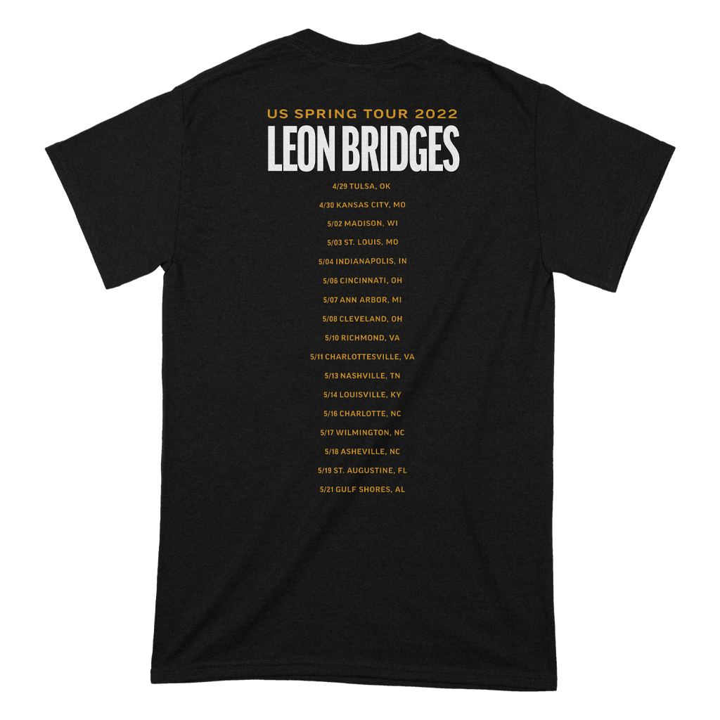 Leon Bridges US Spring Tour 2022 T-Shirt - Leon Bridges Official Store